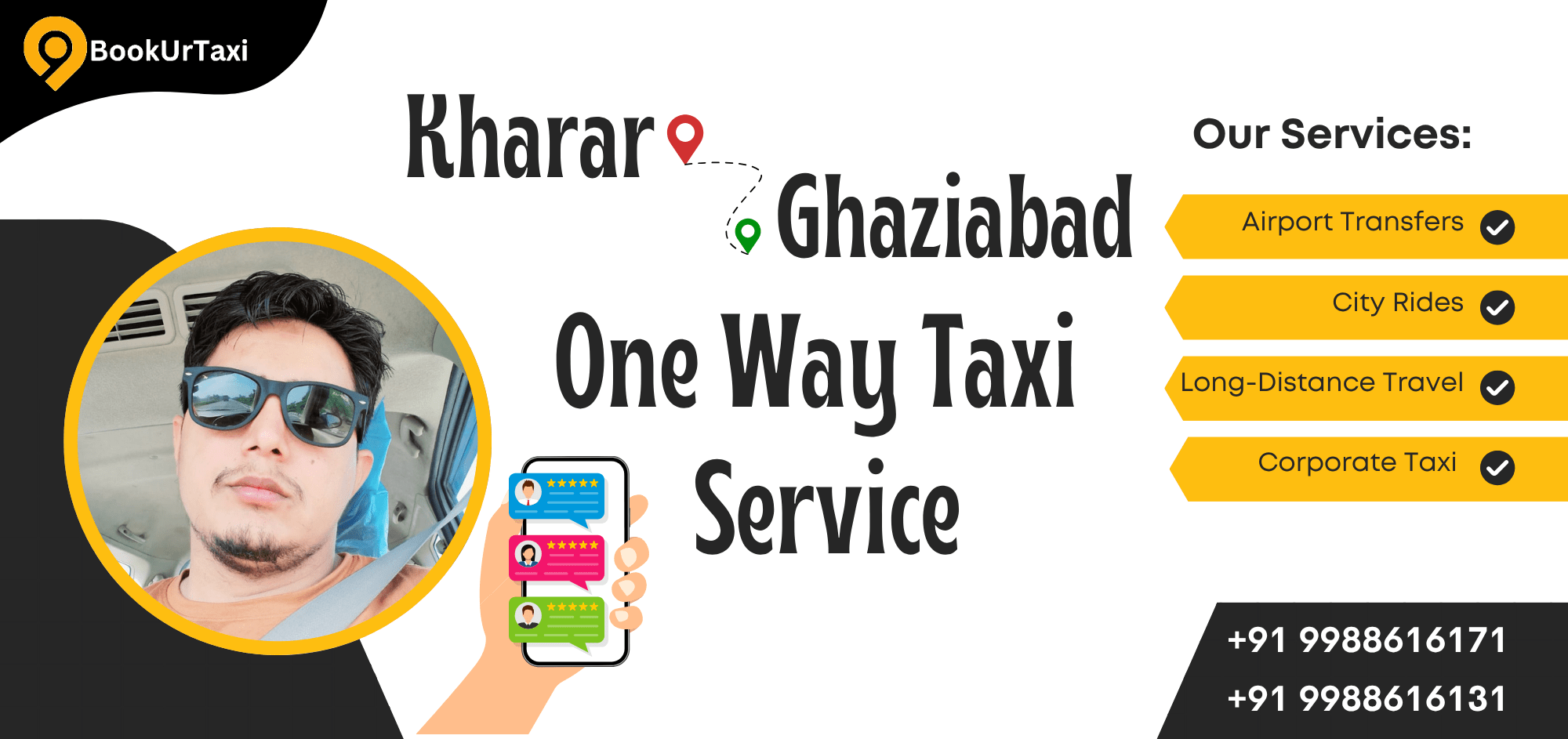 Kharar to Ghaziabad One Way Taxi Service At ₹3800
