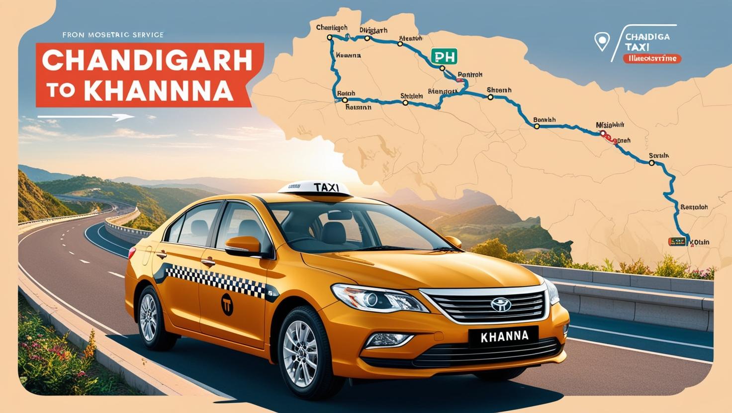 Book A Chandigarh to Khanna Taxi Service | Booking Now At ₹2500