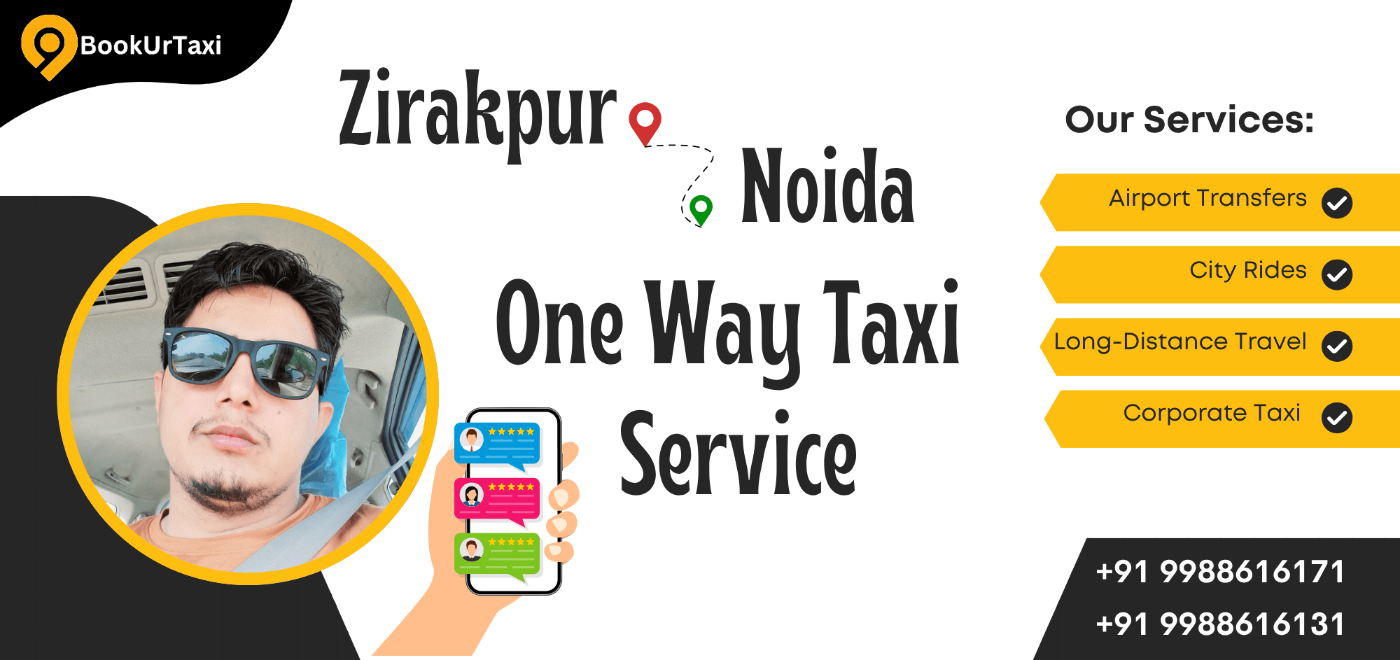 Zirakpur to Noida One Way Taxi Service At ₹3300